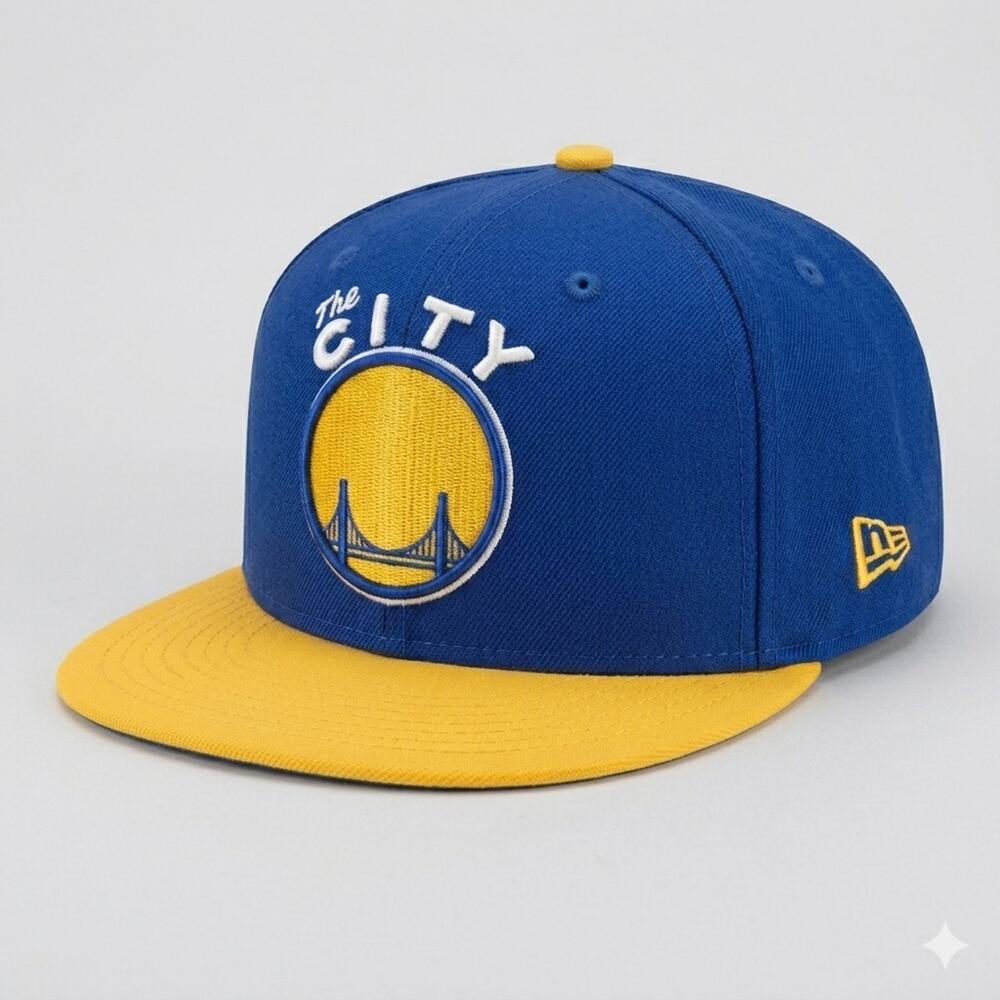 Golden State Warriors New Era 9FIFTY The City Snapback Hat Blue Yellow Excel